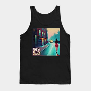 Halloween Spooky Season Crimson Streets Pulp Cover Tank Top